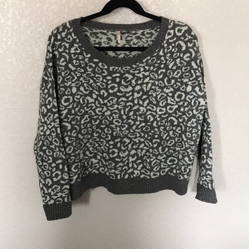 Free People Leopard print sweater